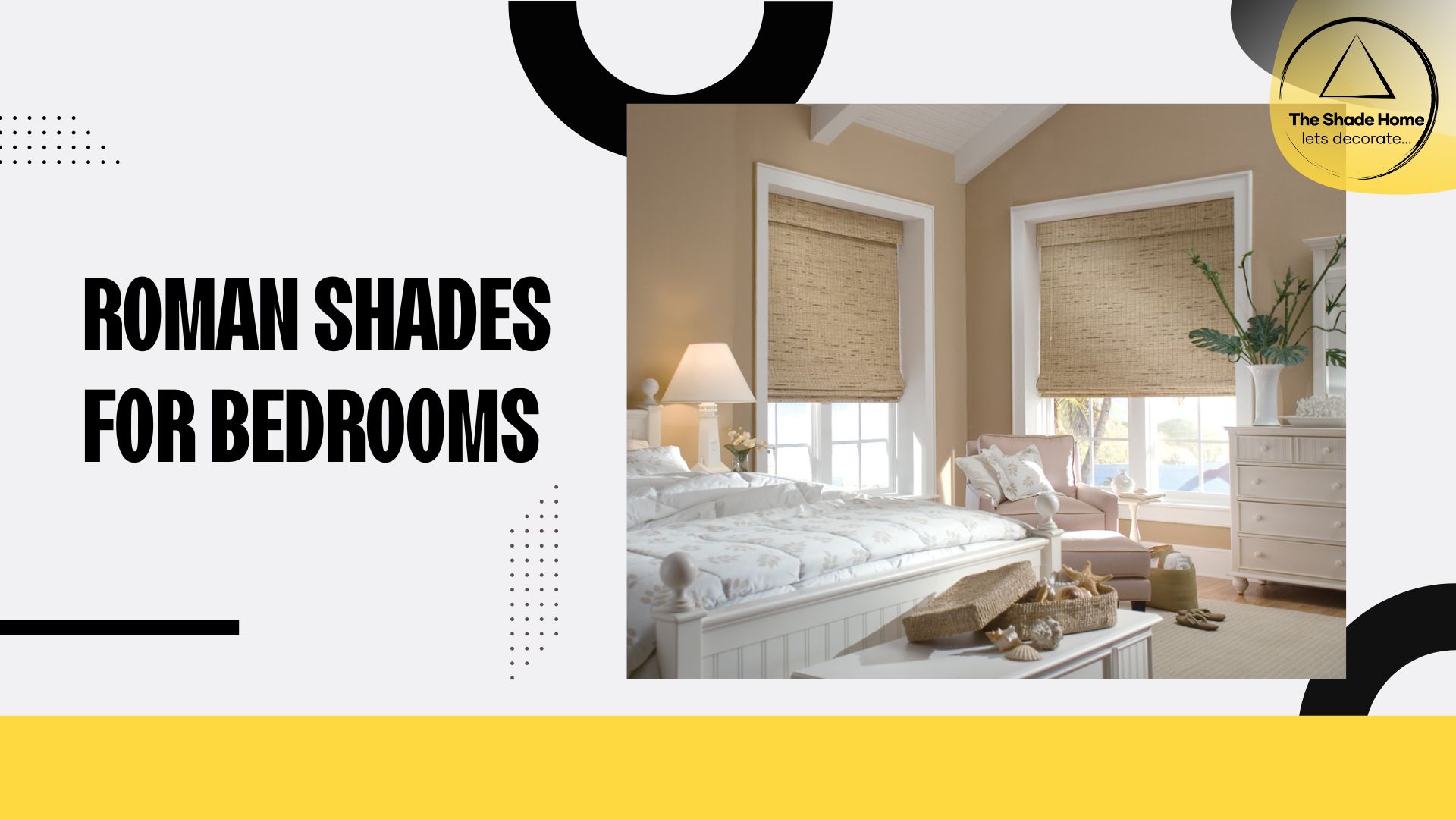 Bedroom Roman shades by The Shade Home