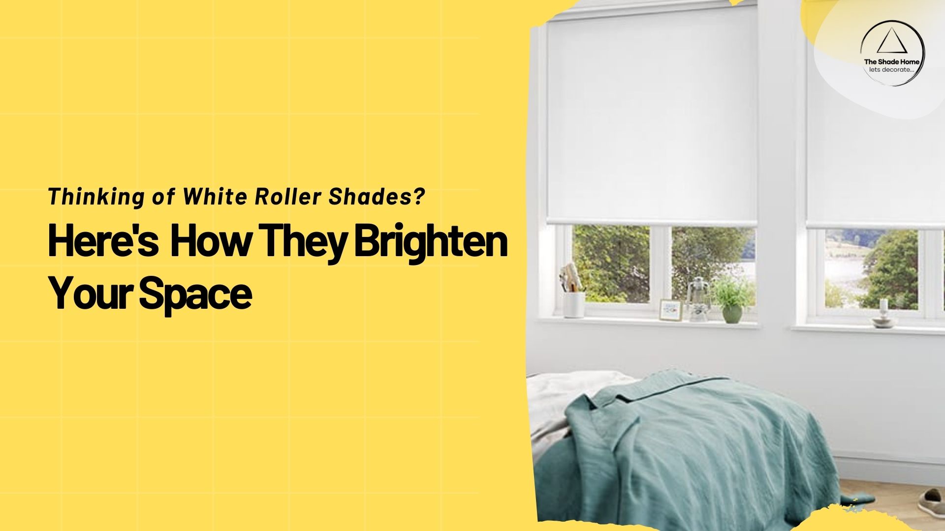 white roller shades by The Shade Home