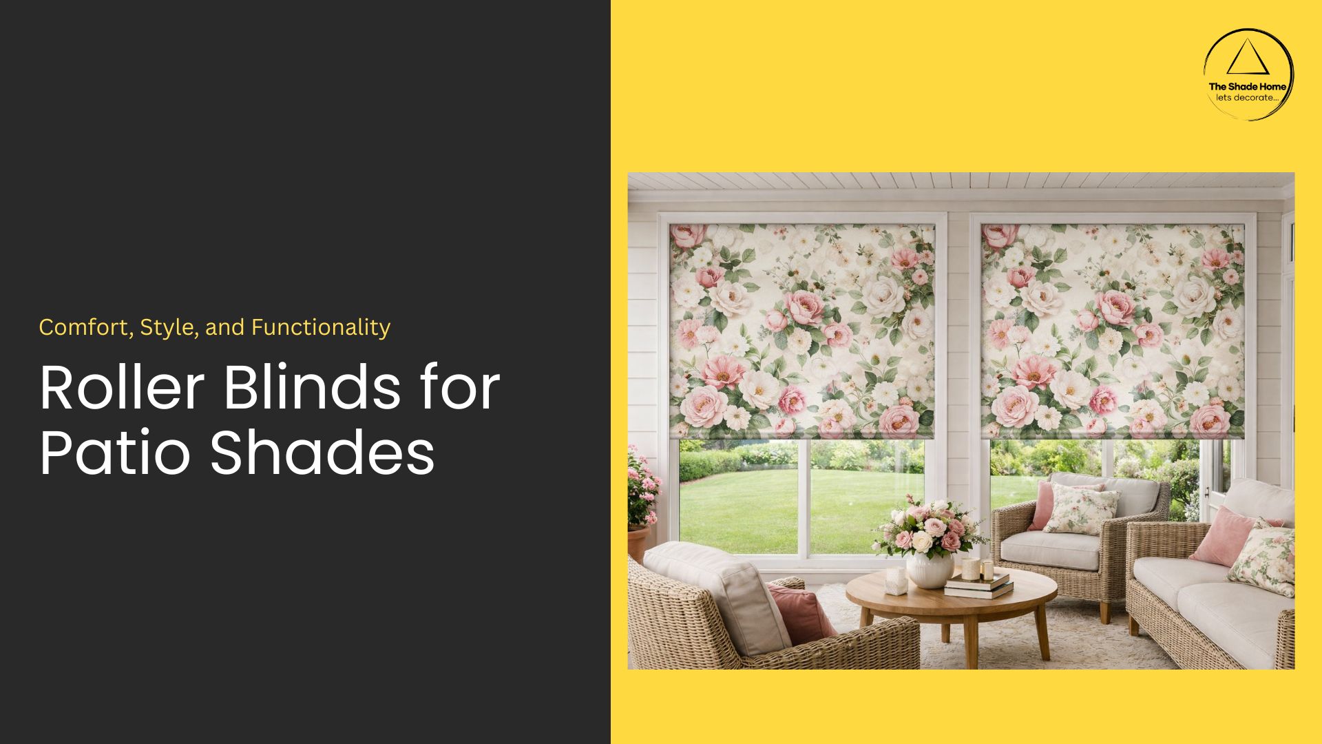 Roller blinds for patio shades by The Shade Home